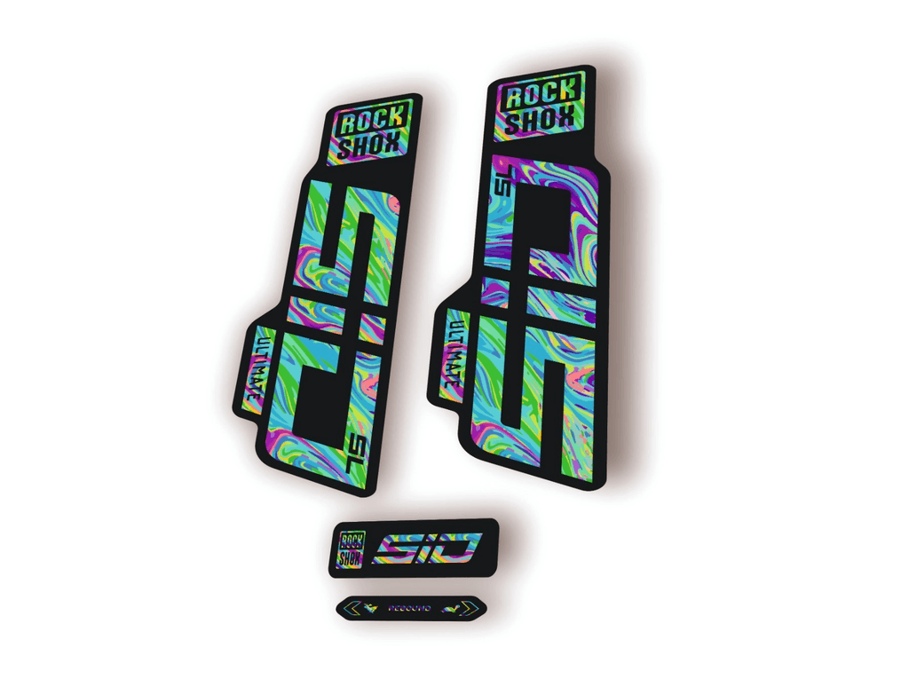 Rock Shox SID SL Ultimate 2024 Fork Decal MTB Cycling Sticker Kit Oil Slick 1