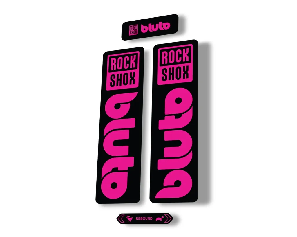 Rock Shox BLUTO 2021 Mountain Bike Cycling Decal Kit Sticker Adhesive Pink