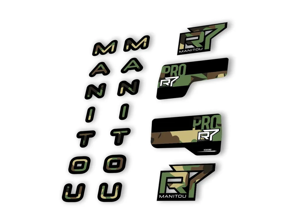 Manitou R7 Pro 2020 Fork Suspension Decal Kit Sticker Set Camo