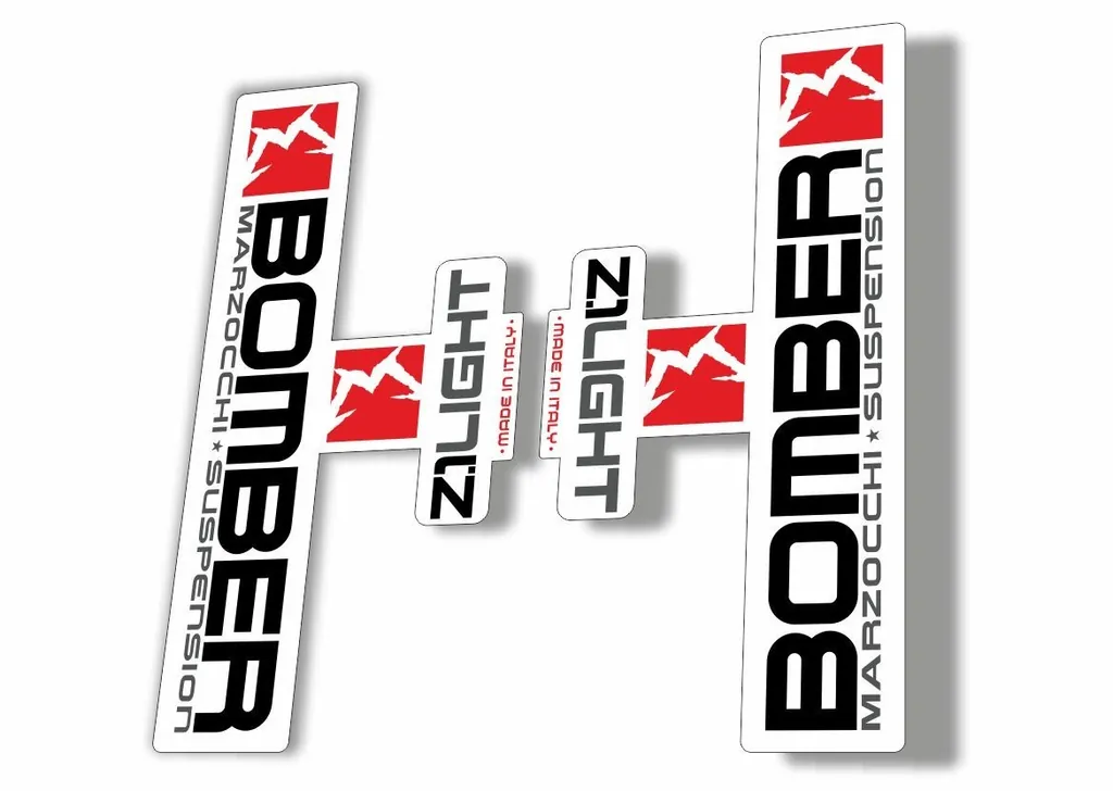 Marzocchi Bomber Z1 Light 2006 Fork Suspension Sticker Decal Kit Adhesive Black