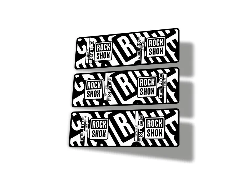 Rock Shox 2023 Deluxe Ultimate Rear Shock Decal Sticker Adhesive Set Black