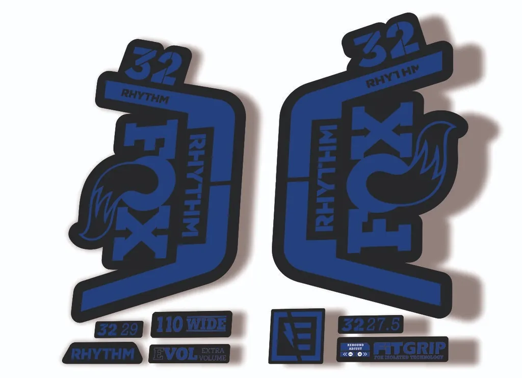 FOX 32 Rhythm 2019 Forks Suspension Factory Decal Sticker Adhesive Dark Blue