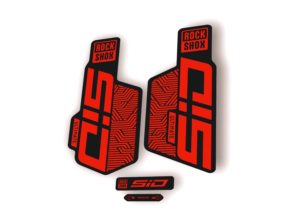 Rock Shox SID ULTIMATE 2025 Flight Attendant Bike Cycling Decal Sticker Red