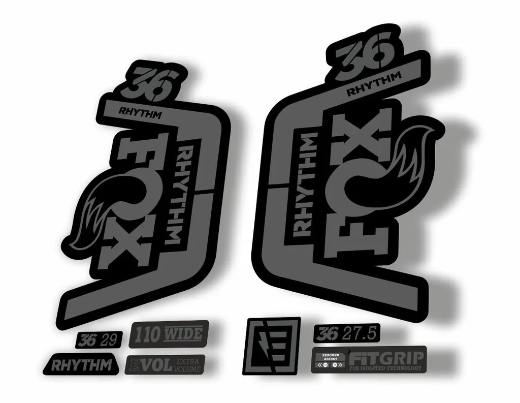 FOX 36 Rhythm 2019 Forks Suspension Factory Decal Sticker Adhesive Gray