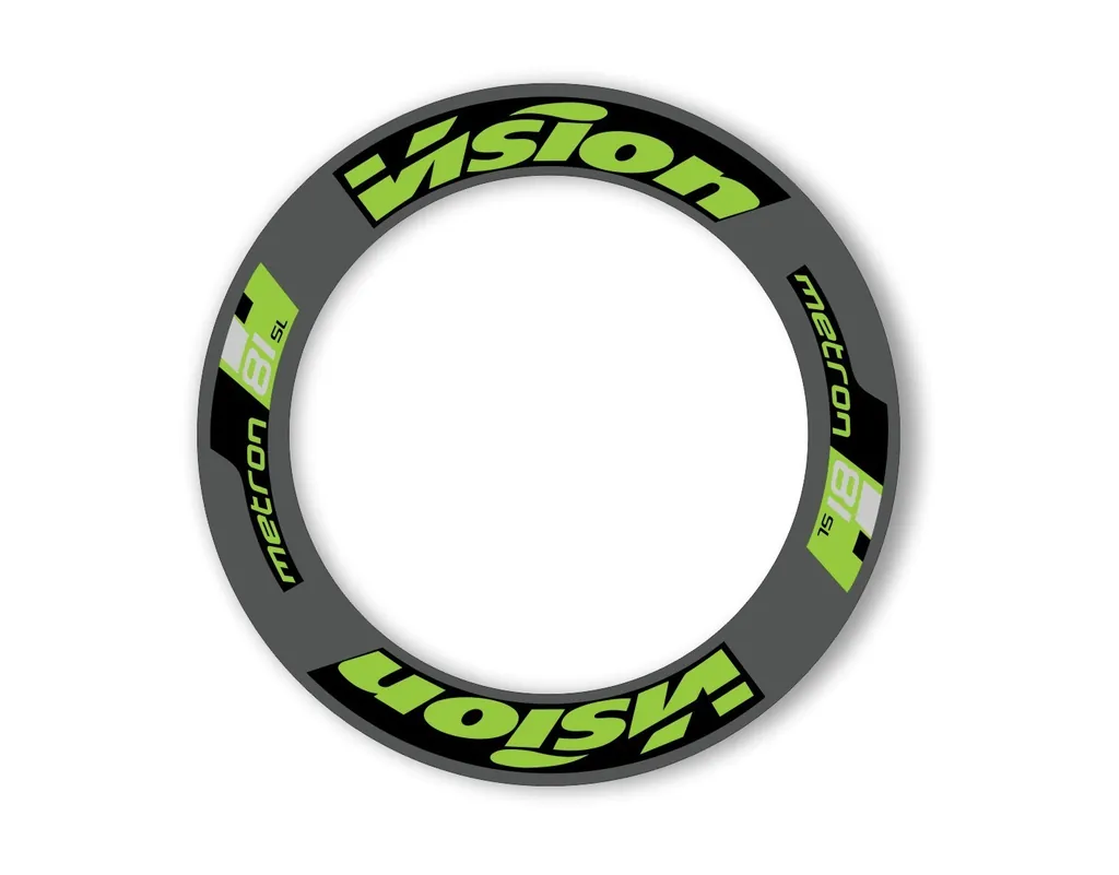 Vision Metron 2019 M81 81 88 Road Bike Wheel Decal Sticker Adhesive Set Green