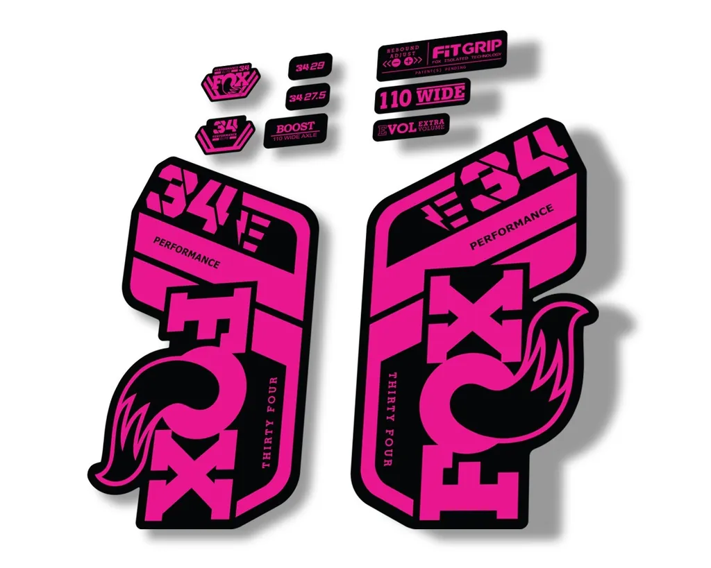 FOX 34 Performance E Bike 2021 Factory Fork Decals Suspension Sticker Pink