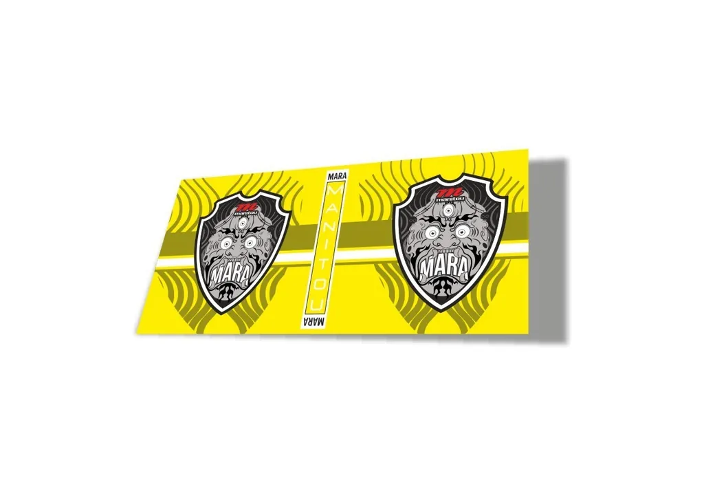 Manitou Mara 2020 Rear Shock Suspension Factory Sticker Decal Yellow
