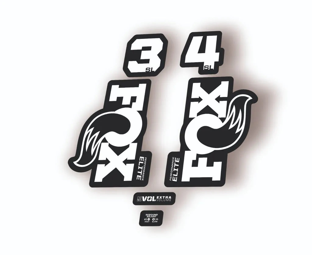 FOX 34 SL Elite Performance 2026 Fork Factory Decal Sticker Adhesive White