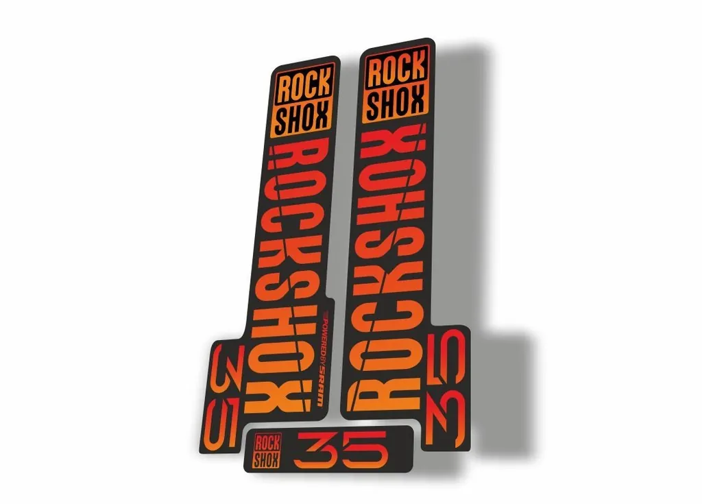 Rock Shox 35 2018 Fork Decal Mountain Bike Cycling Sticker Adhesive Flames