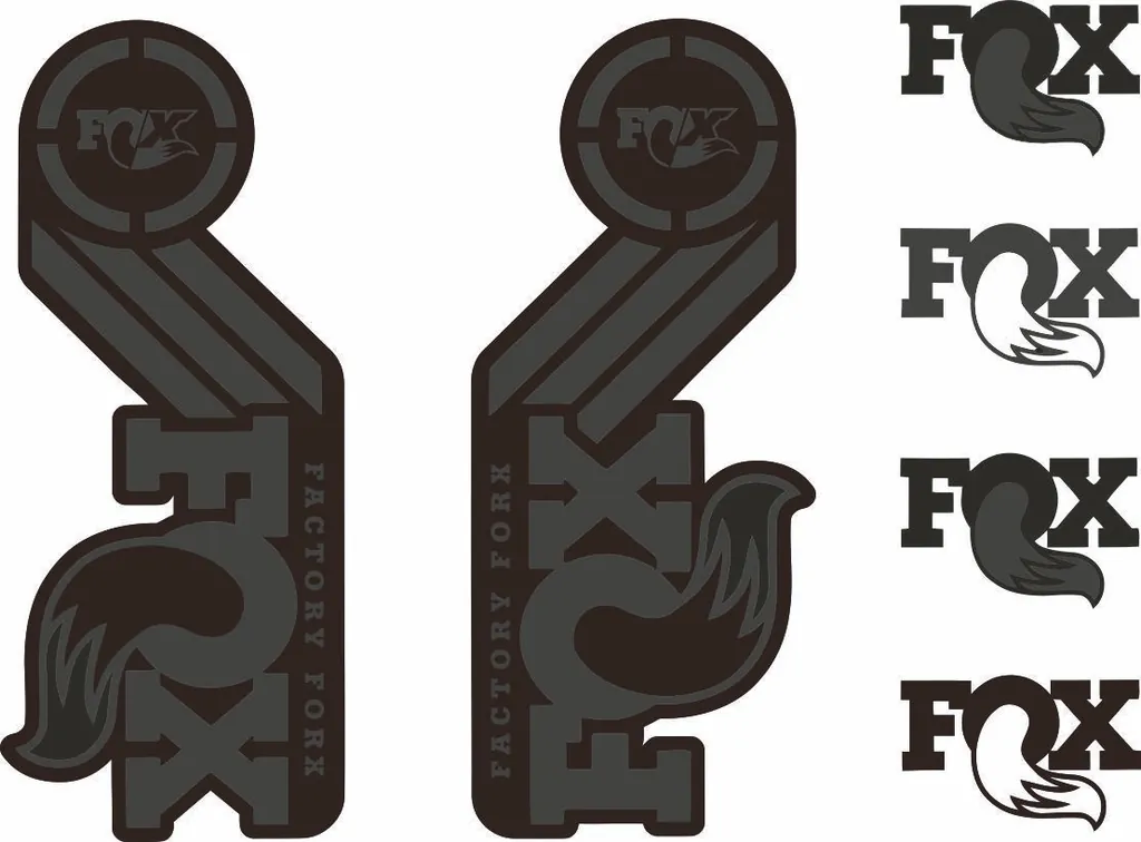 FOX Racing Shox AM Heritage Sticker Decal 2015 Kit Fork/Shock Set Stealth Black