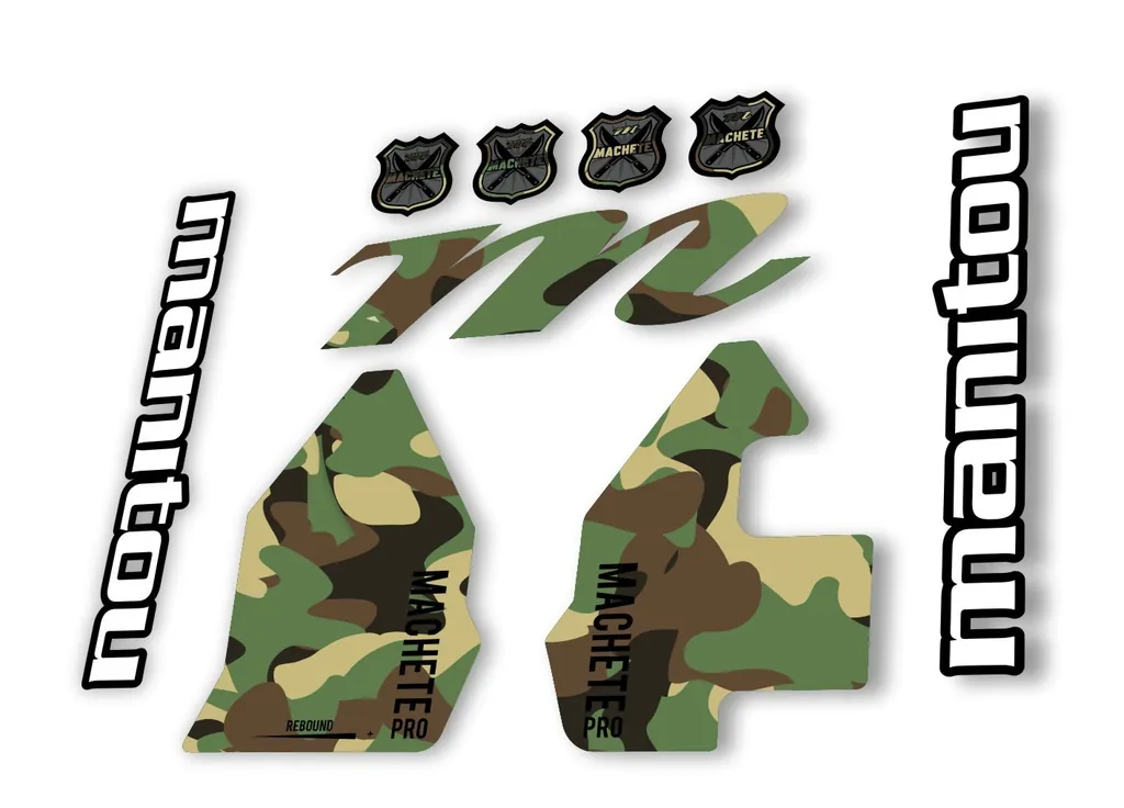 Manitou Machette 100 Pro 2020 Fork Suspension Decal Kit Sticker Camo