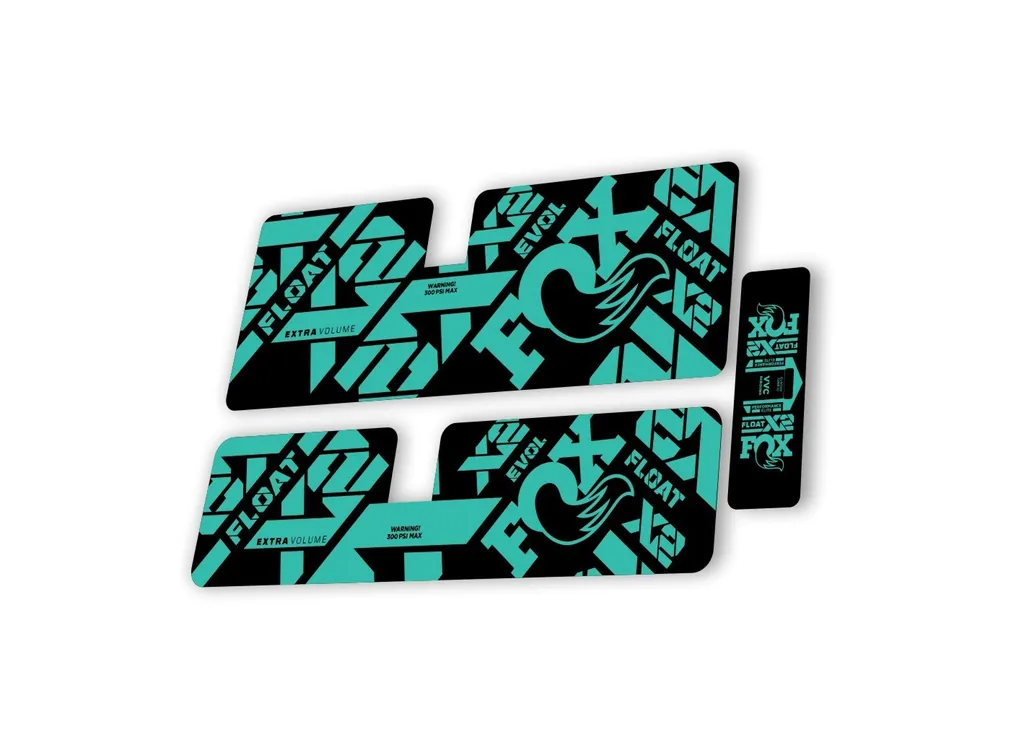 FOX X2 Performance Elite 2021 Rear Shock Suspension Sticker Decal Kit Dolphin
