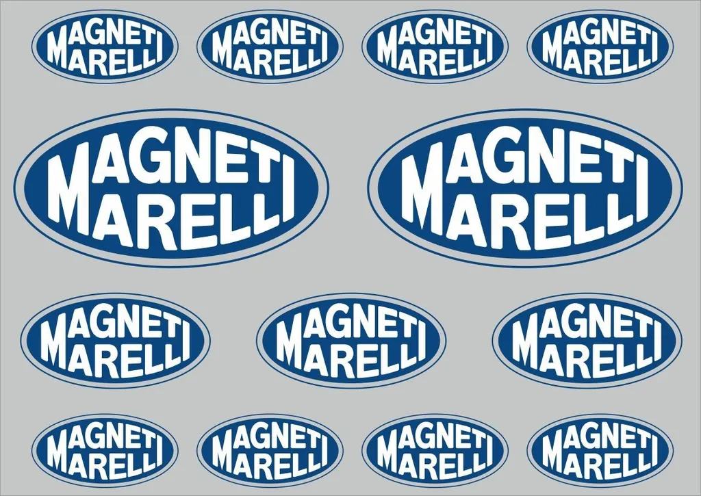 MAGNETI MARELLI Decal Set Quality Sticker Vinyl Graphic Logo Adhesive Kit 13 Pc