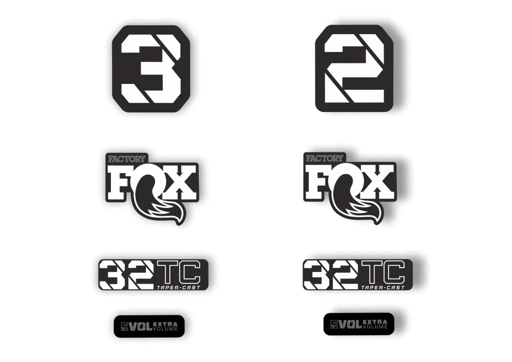 FOX 32 Taper Cast 2022 Factory Fork Decals Suspension Sticker White