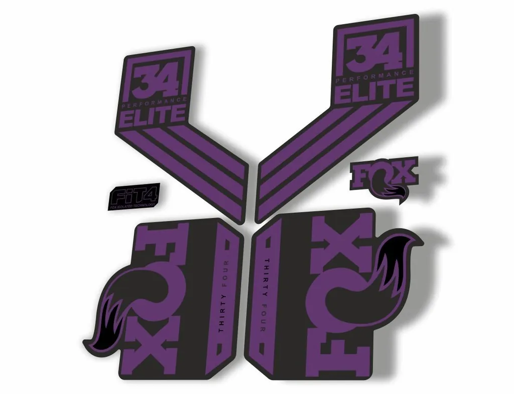 FOX 34 Elite Performance 2017-18 Fork Suspension Factory Decal Sticker Purple