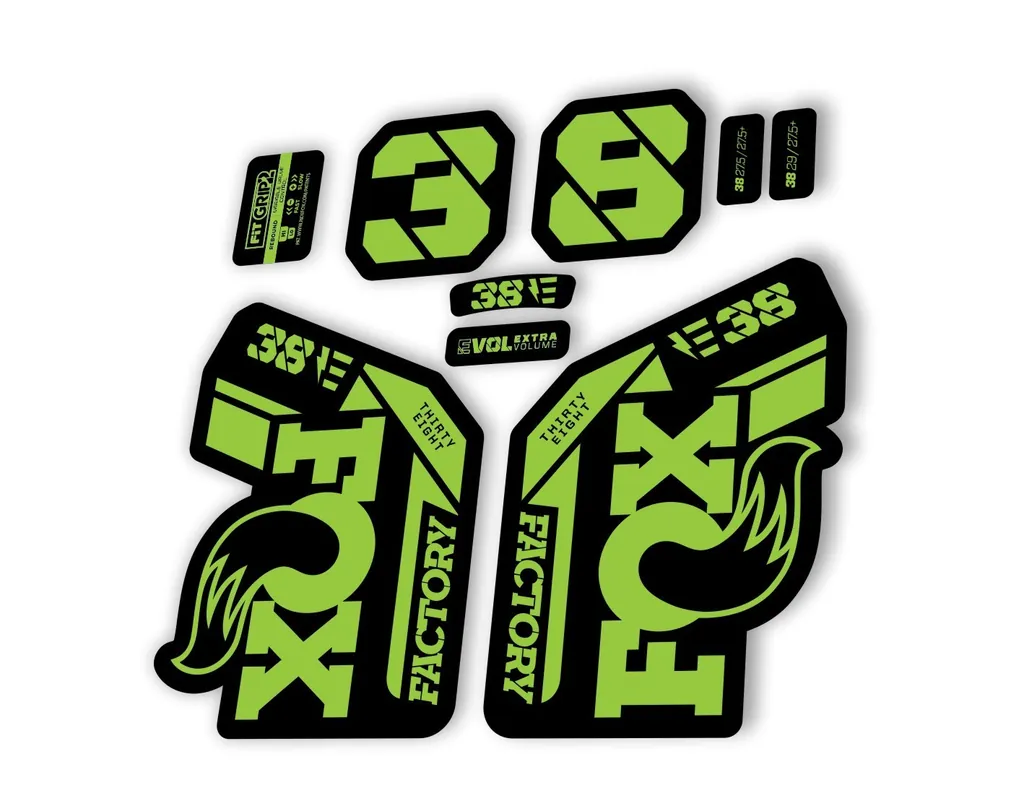 FOX 38 2021 E Bike Forks Suspension Factory Decal Sticker Adhesive Green