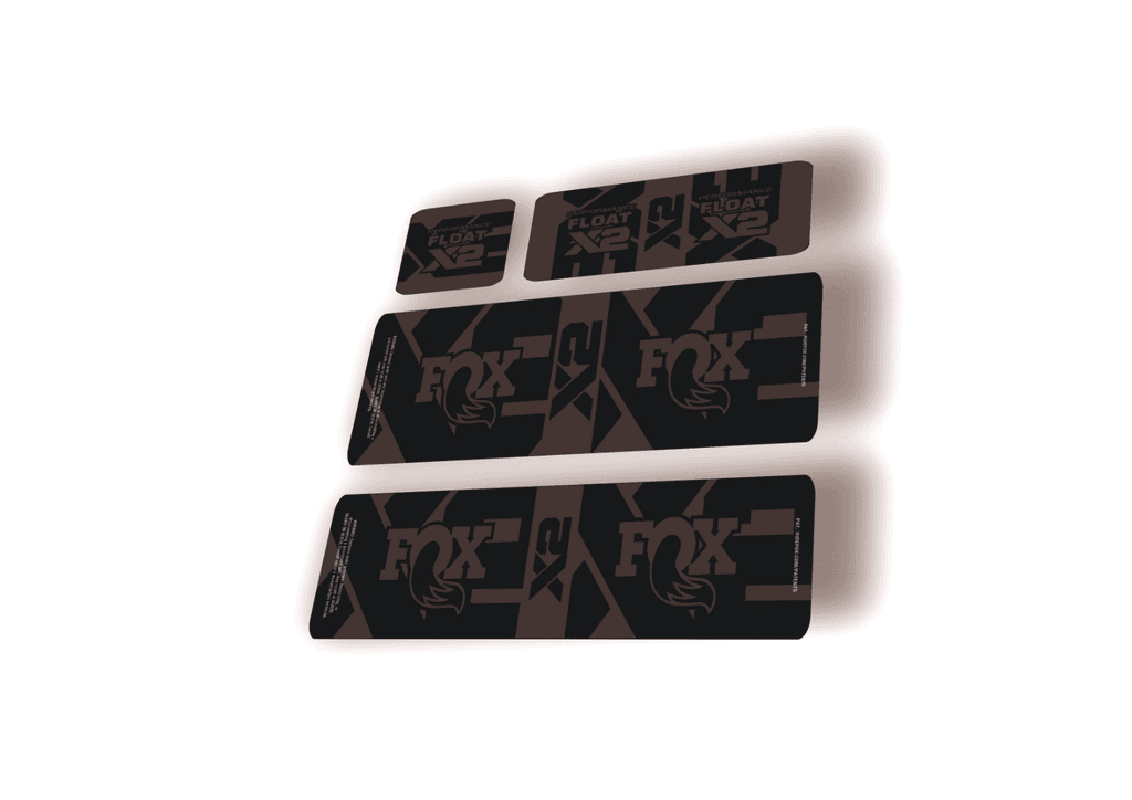 FOX Float X2 Performance 2026 Rear Shock Decal Sticker Kit Adhesive Gray