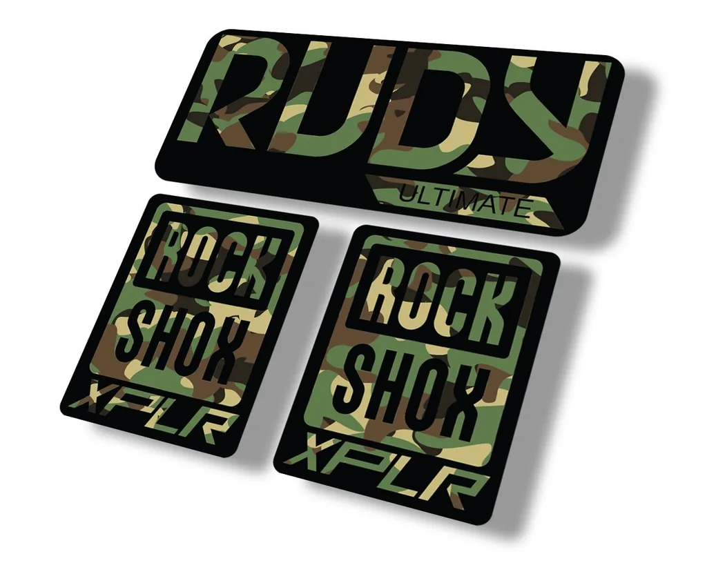 Rock Shox Rudy Ultimate XPLR Gravel Fork Decal Bike Cycling Sticker Camo