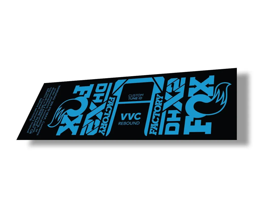 FOX Float DHX2 2021 Rear Shock Suspension Sticker Factory Decal Adhesive Blue