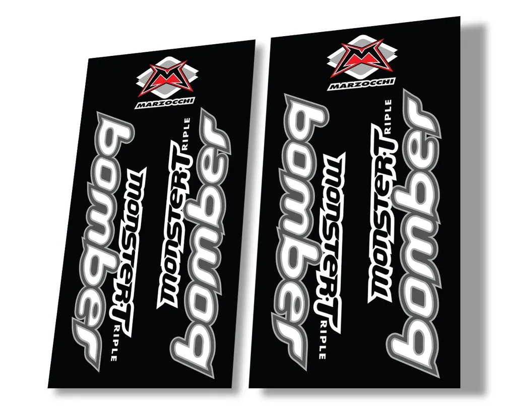 Marzocchi Bomber Monster Triple 1999 Suspension Decal Kit Sticker Set Gray