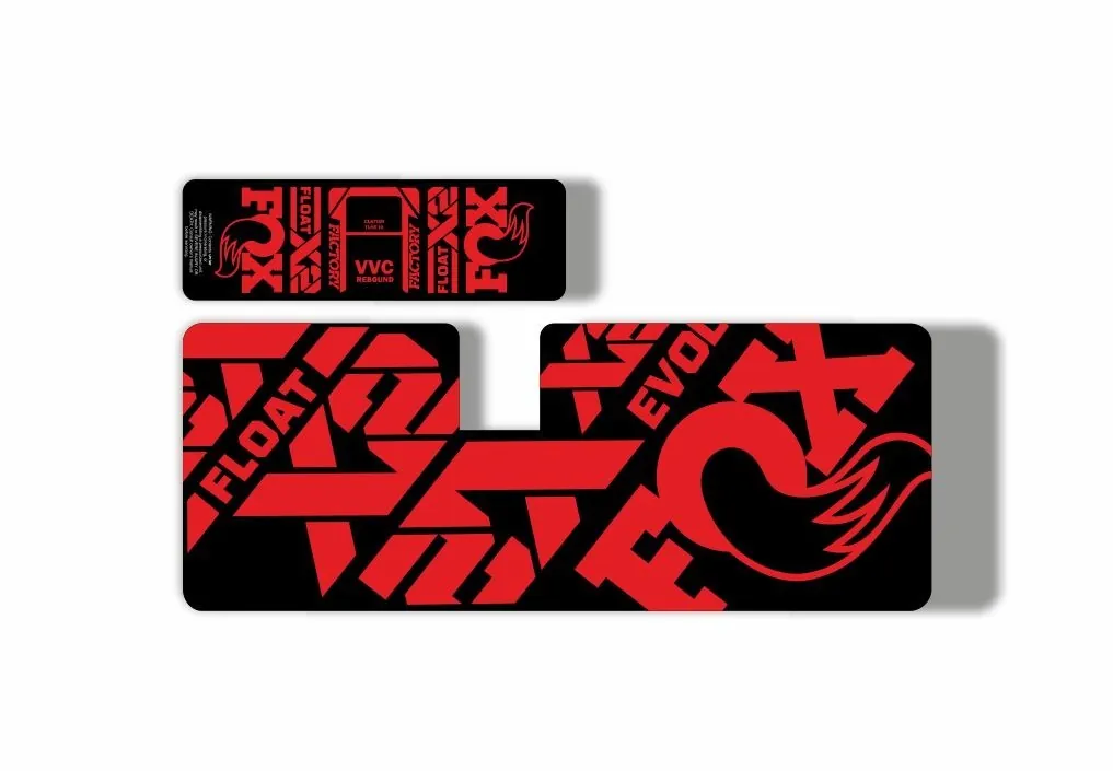 FOX Float X2 2021 MTB Rear Shock Suspension Sticker Adhesive Decal Kit Red