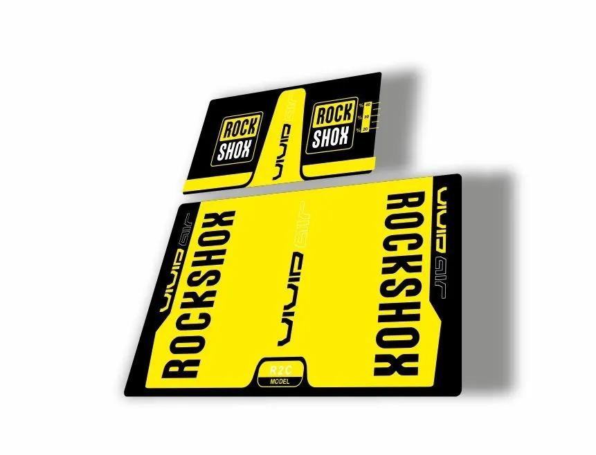 Rock Shox Vivid Air R2C 2016 Rear Shock MTB Decal Sticker Adhesive Yellow