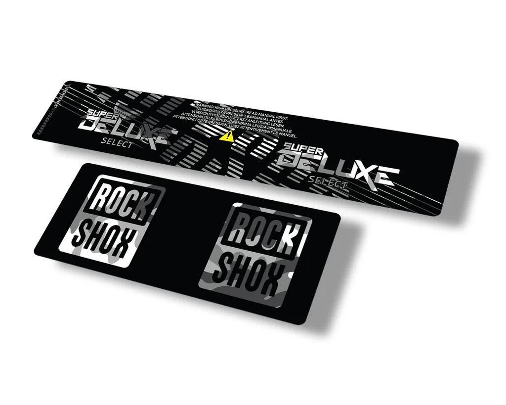 Rock Shox 2021 Super Deluxe Select Rear Shock Decal Sticker Set White Camo