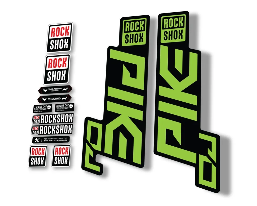 Rock Shox PIKE DJ 2021 Mountain Bike Cycling Decal Sticker Adhesive Green