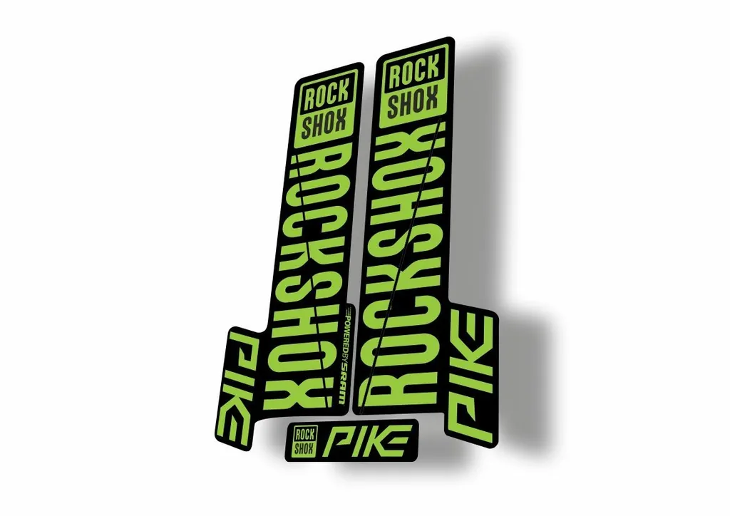 Rock Shox Pike 2018 Mountain Bike Cycling Decal Kit Sticker Adhesive Green