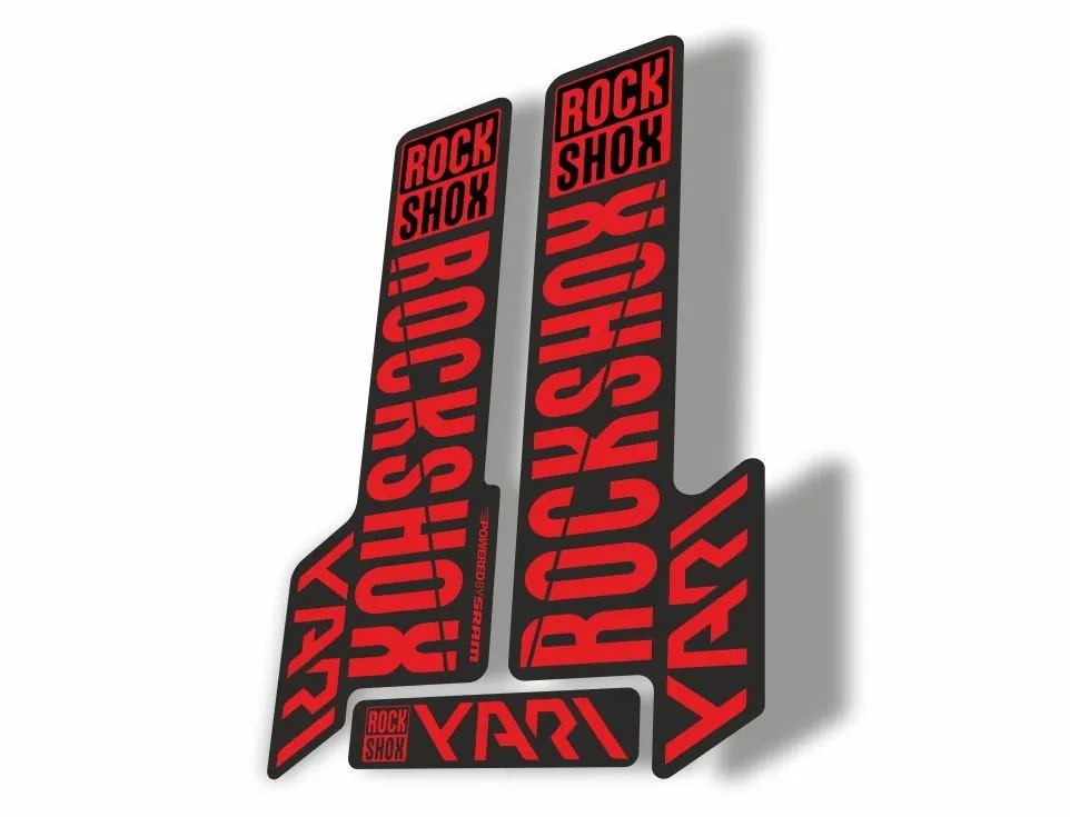Rock Shox YARI 2018 Fork Decal Mountain Bike Cycling Sticker Adhesive Red