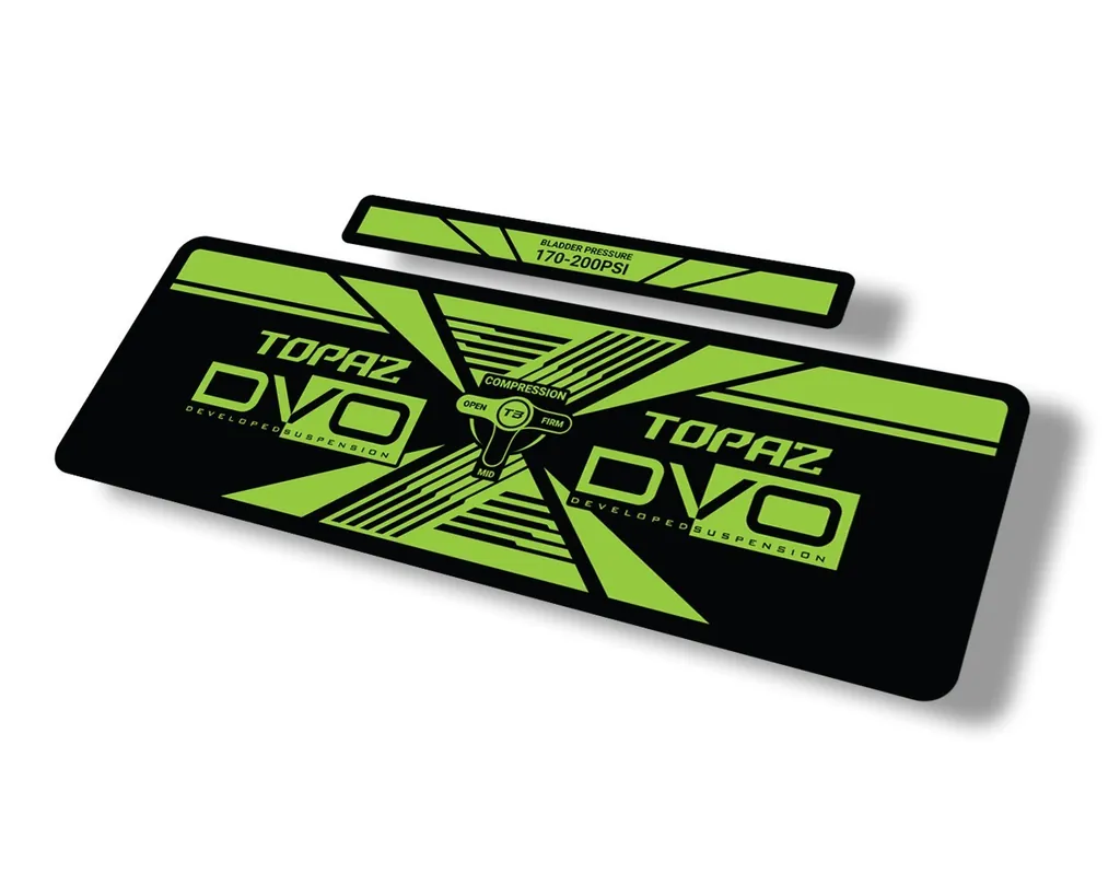 DVO 2020 Topaz AM Rear Shock Suspension Sticker Factory Decal Adhesive Green
