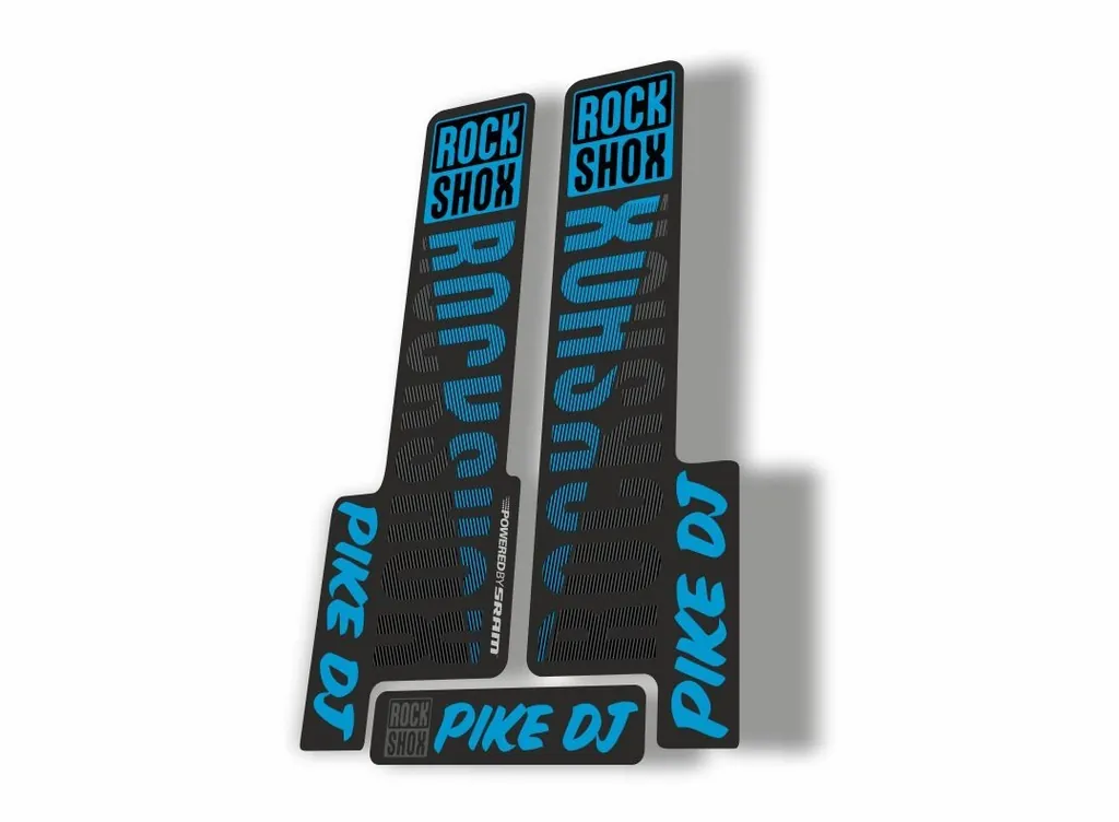Rock Shox PIKE DJ 2018 Fork Decal Mountain Bike Cycling Sticker Blue Gray