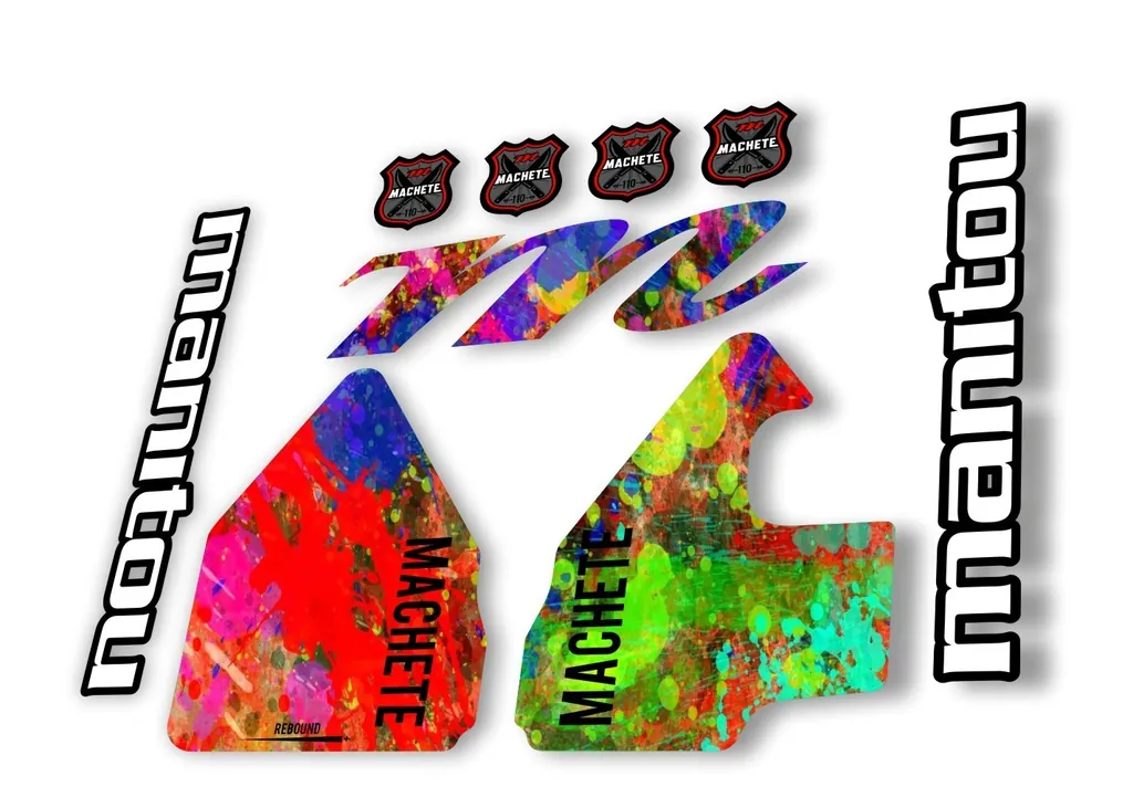 Manitou Machhete 110 Comp 2020 Fork Suspension Decal Kit Sticker Set Oil Slick