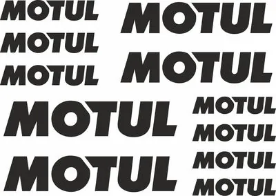 Motul Oil Decals Stickers Graphic Set Motorcycle Vinyl Adhesive 11 Pcs Black