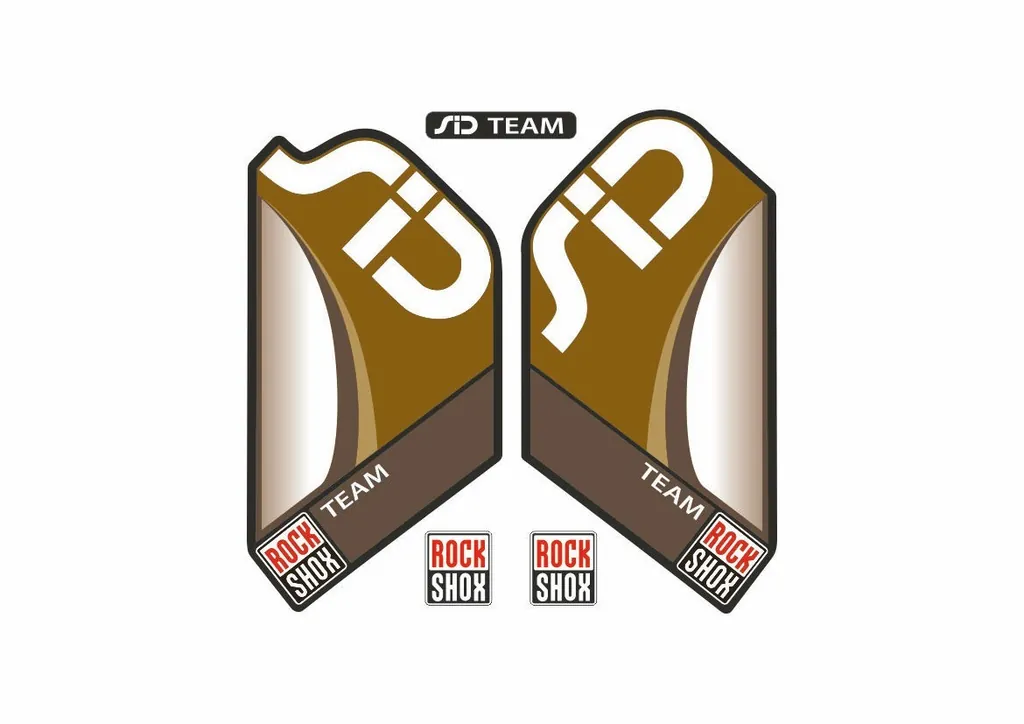 Rock Shox SID Team Mountain Bike Cycling Factory Style Decal Kit Sticker Gold