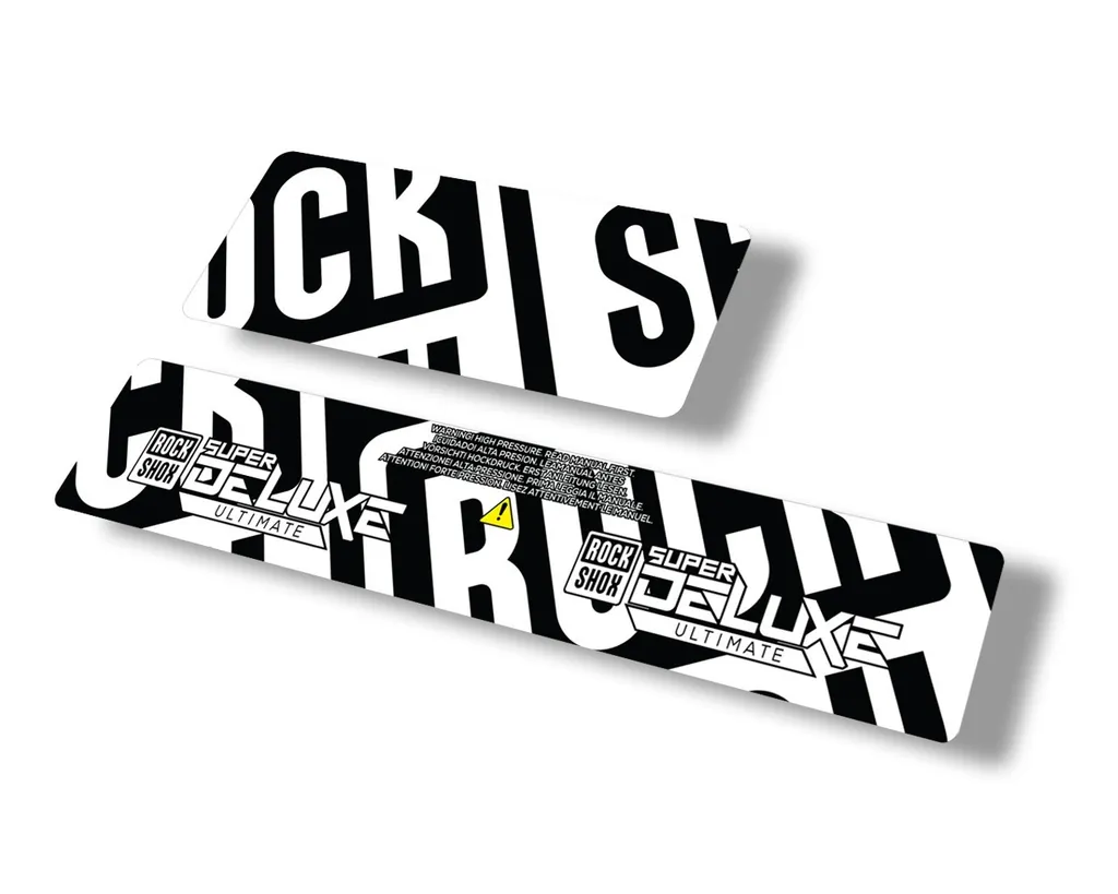 Rock Shox 2021 Super Deluxe Ultimate Rear Shock Decal Sticker Adhesive Set White