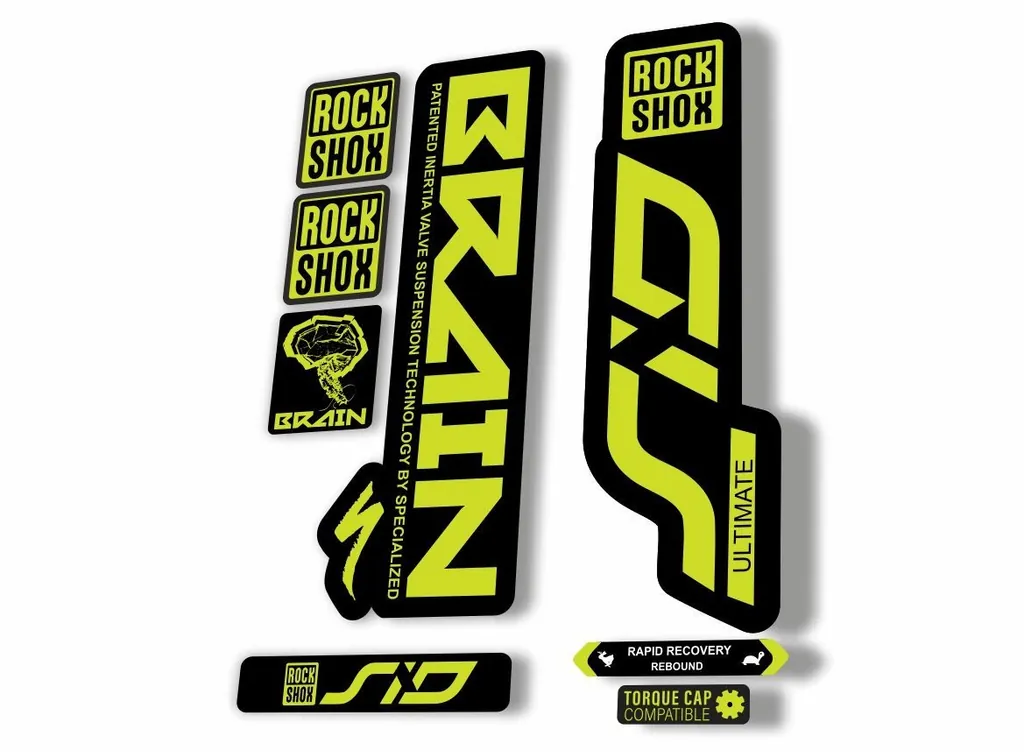 Rock Shox SID Brain ULTIMATE 2020 Mountain Bike Cycling Decal Sticker L. Green