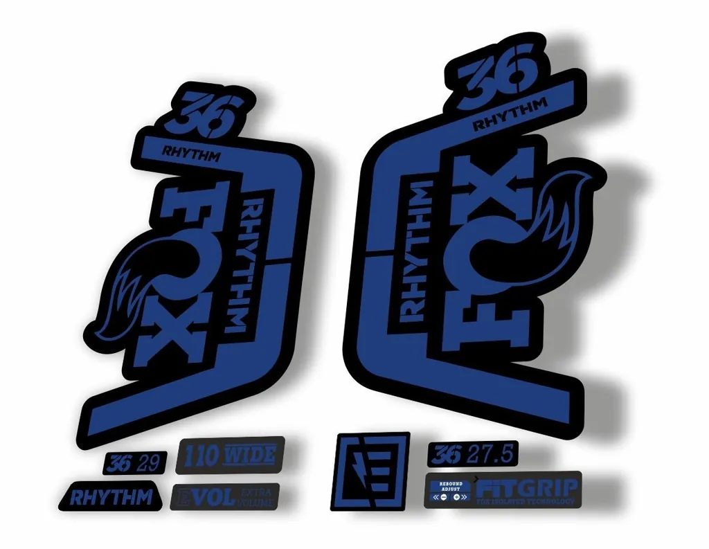 FOX 36 Rhythm 2019 Forks Suspension Factory Decal Sticker Adhesive Dark Blue