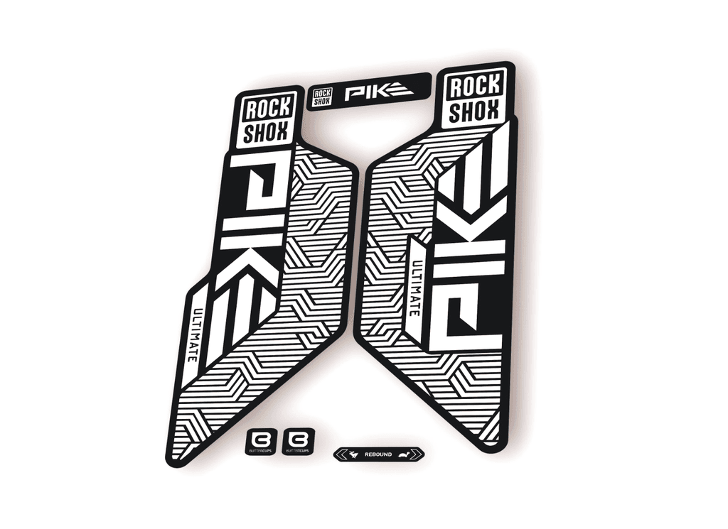 Rock Shox PIKE ULTIMATE 2025 Flight Attendant Bike Cycling Decal Sticker White