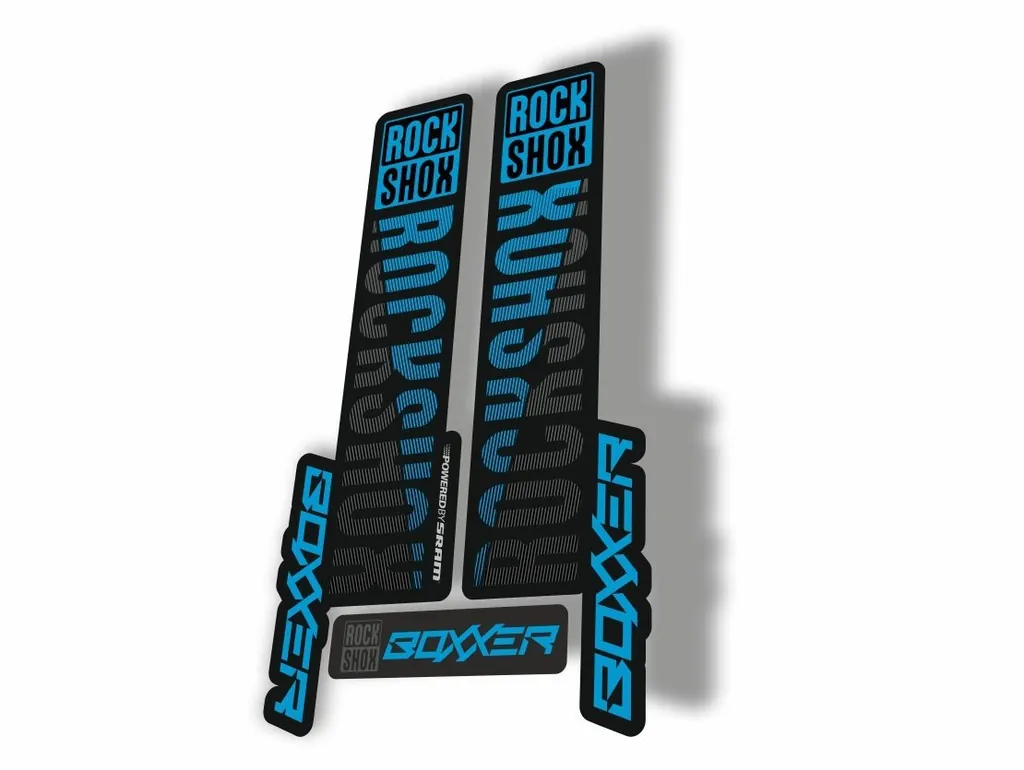 Rock Shox BOXXER 2019 Mountain Bike Cycling Decal Kit Sticker Adhesive Blue Gray