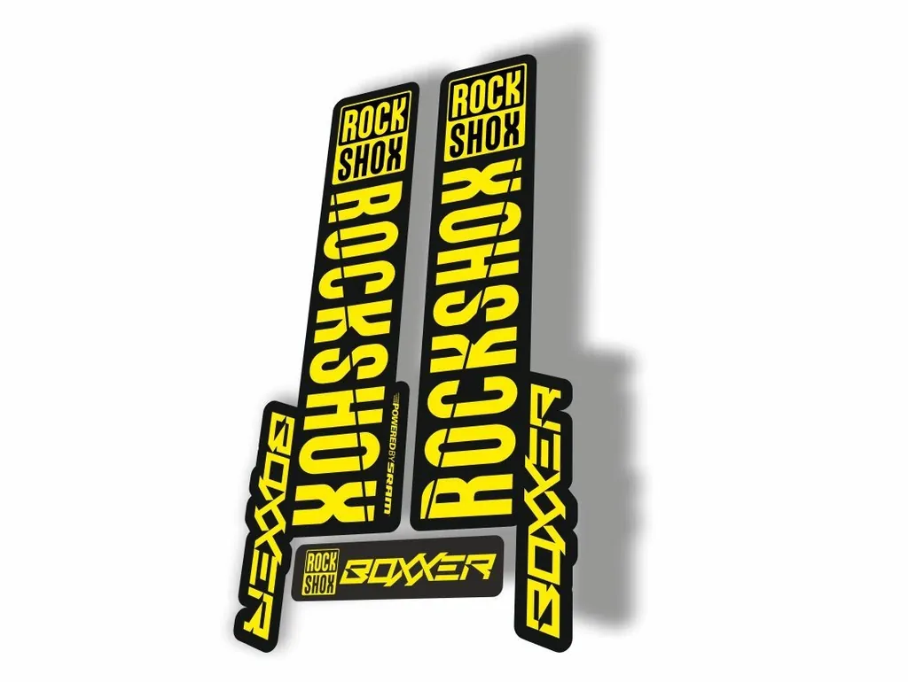Rock Shox BOXXER 2019 Mountain Bike Cycling Decal Kit Sticker Adhesive Yellow