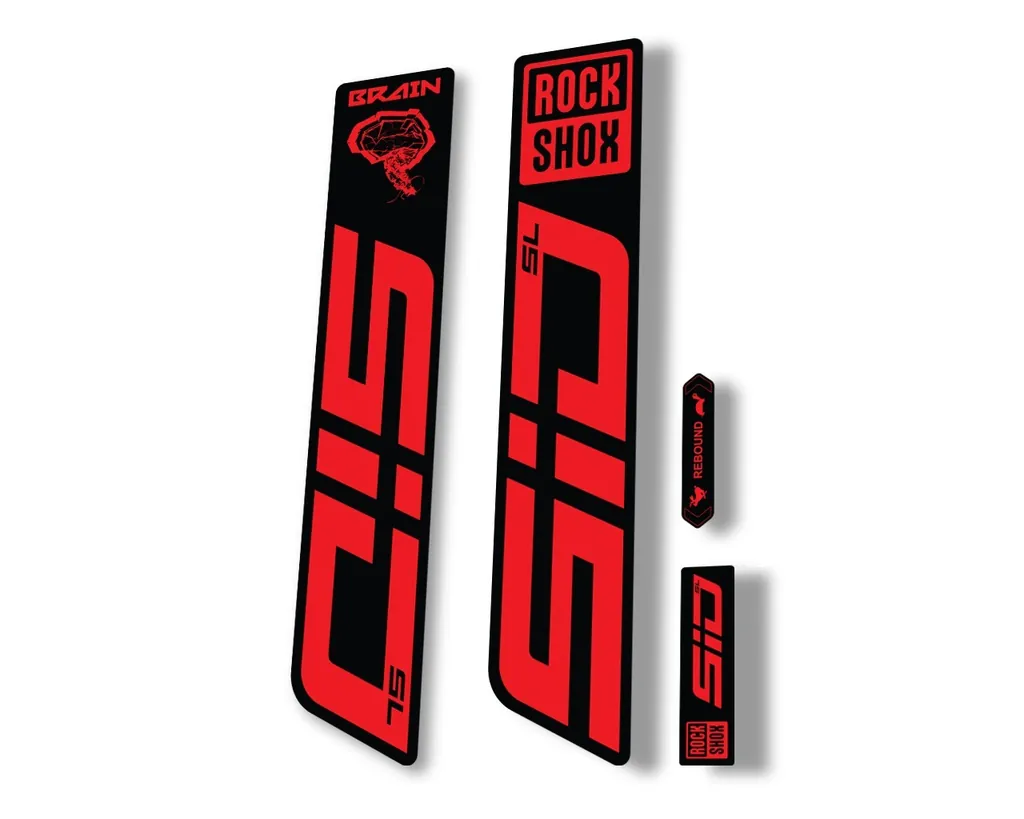 Rock Shox SID SL Brain 2021 Mountain Bike Cycling Decal Sticker Adhesive Red