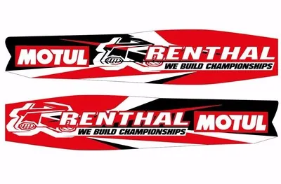 Swingarm Motocross Graphic Sticker Logo Adhesive Decal MOTUL RENTHAL 2 Pcs