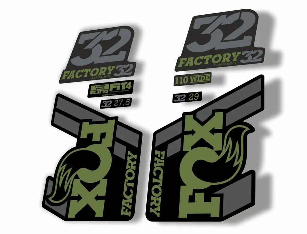 FOX 32 Float 2018-19 Forks Suspension Factory Decal Sticker Adhesive Olive Gray