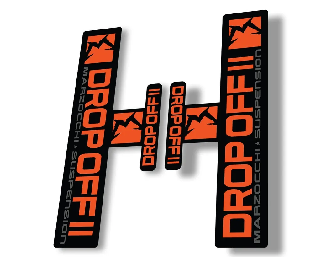 Marzocchi Drop Off II 2 2006 Fork Suspension Sticker Decal Kit Adhesive Orange