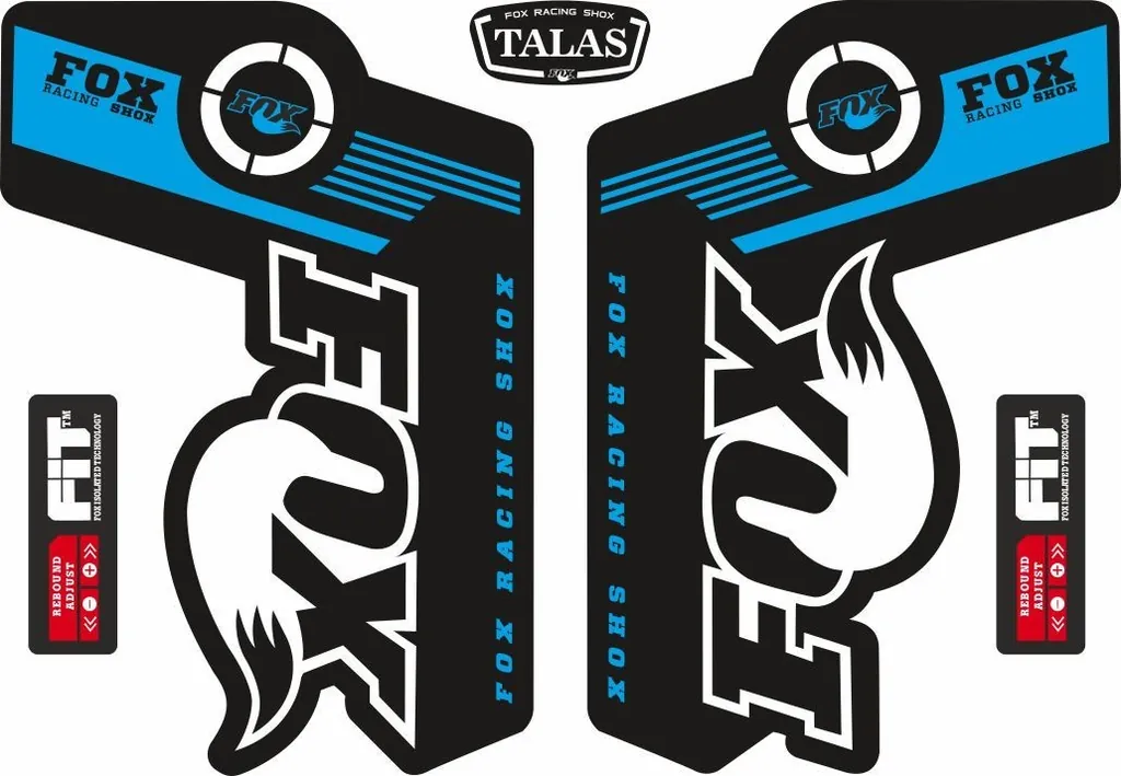 FOX TALAS Forks / Suspension Factory S Factory Decal Sticker Adhesive White Blue