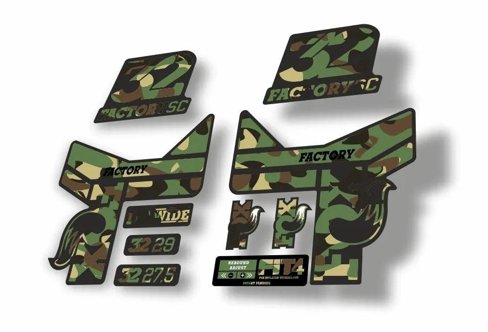 FOX 32 Step Cast SC  Fork Suspension Factory Decal Stickers Adhesive Camo