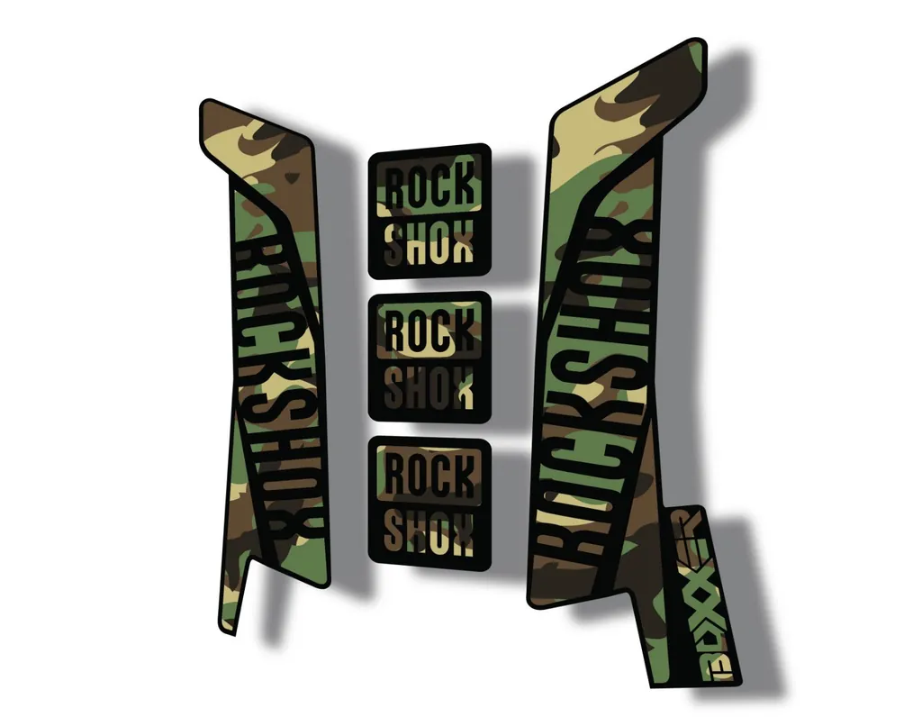 Rock Shox BOXXER 2017 Mountain Bike Cycling Decal Kit Sticker Camo