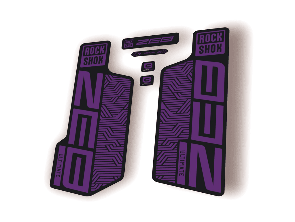 Rock Shox ZEB ULTIMATE 2024 Flight Attendant Bike Cycling Decal Sticker Purple