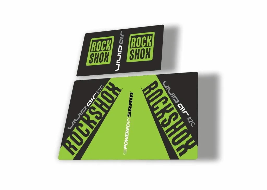 Rock Shox Vivid Air R2C 2017 Rear Shock MTB Decal Sticker Adhesive Green